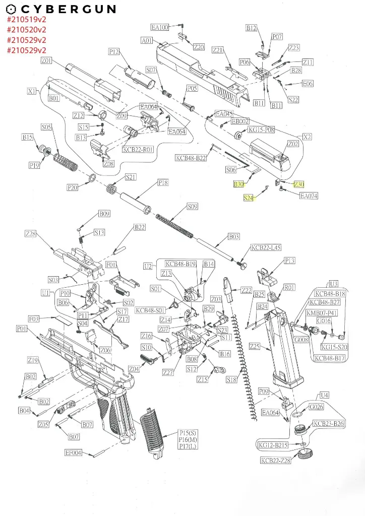 #210519v2#210520v2#210528v2#210529v2 - Exploded view - Taurus PT 24_7 G2.webp