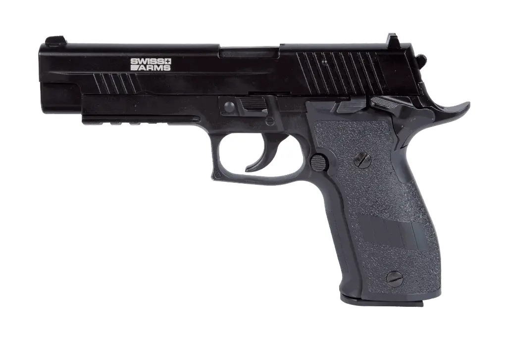 SA Navy Pistol XXL Co2 metaal 6mm beweegbare schuif 15BB's E=1 J. Max