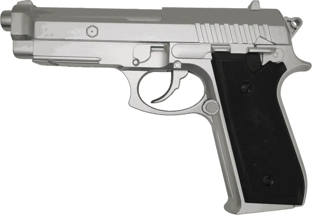CYBERGUN PT92 zilver Co2 6mm volledig metaal 15BB's E=0,9 J