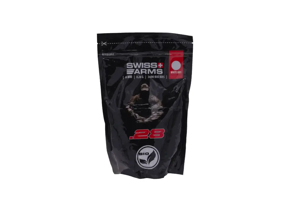 SWISS ARMS Witte biologisch afbreekbare bolletjes 0,28 g zak van 1 kg