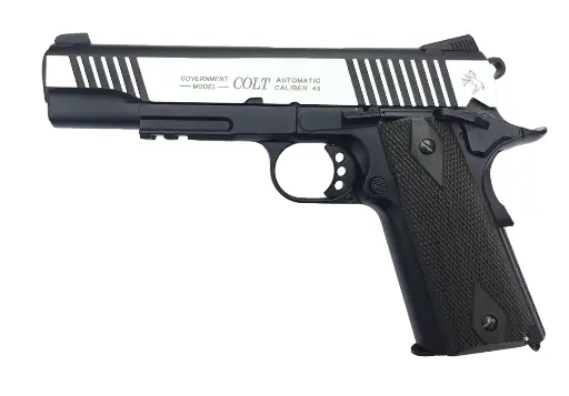 [CYB180525] Colt 1911 Rail Gun GBB CO2 tweekleurig 6 mm 17BBs 1J