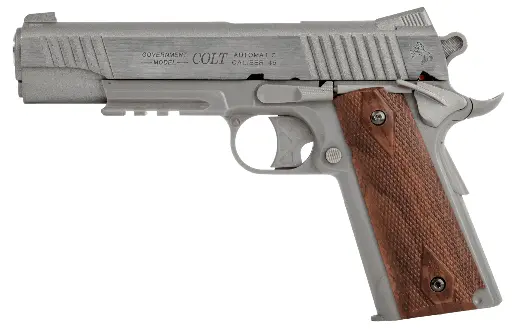 [CYB180315] Colt Rail Gun NBB CO2 RVS schuif 6mm 15BBs 1J Max