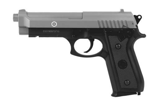 [CYB210126] PT92 veer tweekleurige zilverzwarte metalen schuif 6 mm 0,5J 12BBs