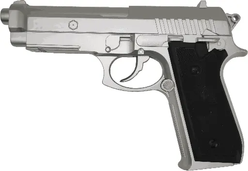 [CYB210310] CYBERGUN PT92 zilver Co2 6mm volledig metaal 15BB's E=0,9 J